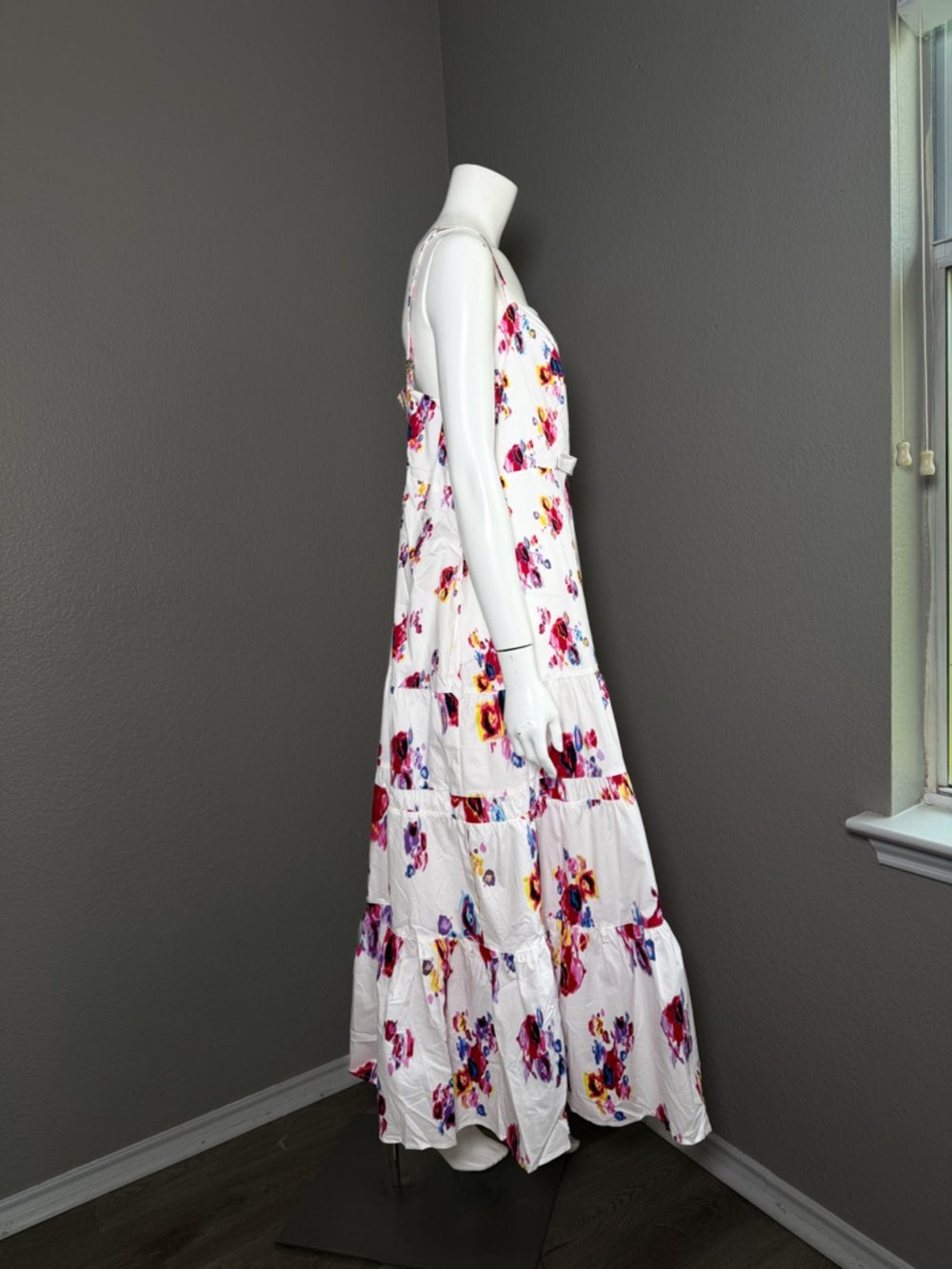 Prabal Gurung iMPOWER Floral Tiered Midi Dress NWT Fit & Flare Pockets Summer - Picture 4 of 8
